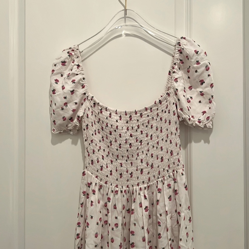 LPA ditsy midi dress that is consider babydoll style is fun and girly.